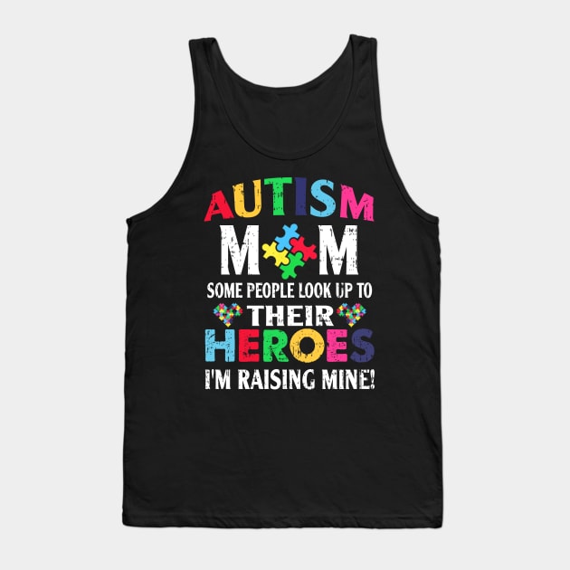 Autism T-ShirtAutism Autism Mom Shirt My Son Is Hero Autism Awareness Costume Tank Top by Edward Shelling Rudolph Iii